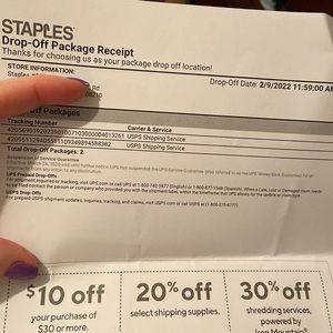 Shipping receipt